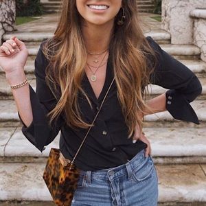 & other stories black silk button down